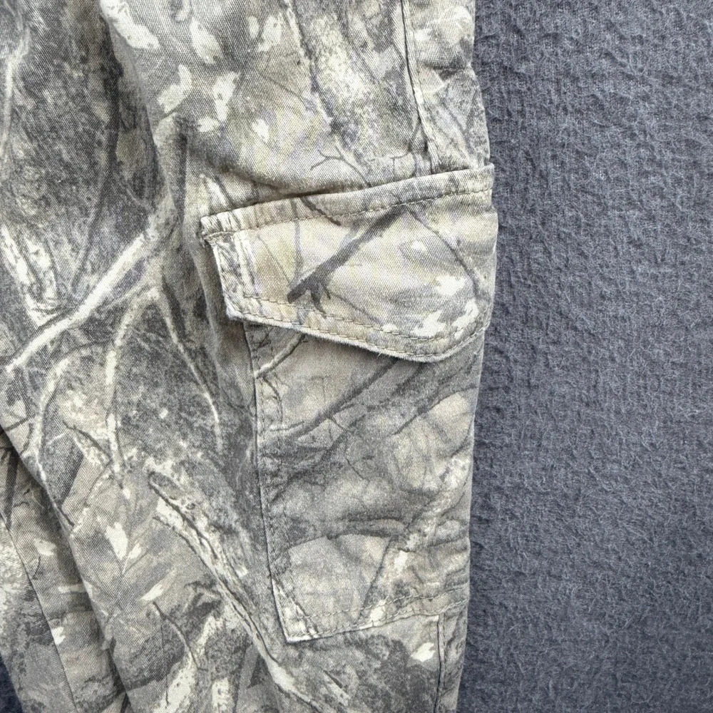 Madden Girl Forest Camo Cargo Jogger Pants Kids XS Tan Gray Branch‎ Print